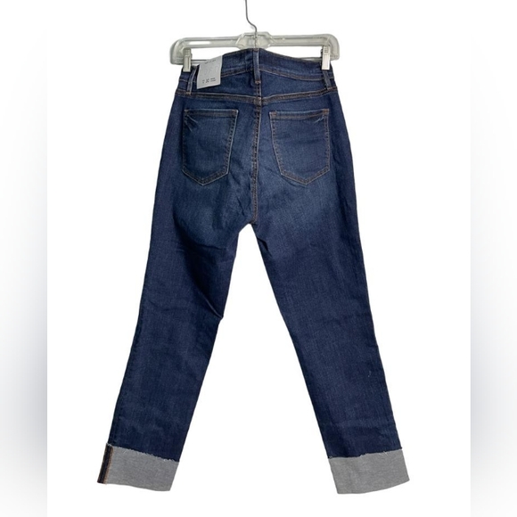 Loft women's cuff button blue jeans size 10 but run smaller - Picture 4 of 6